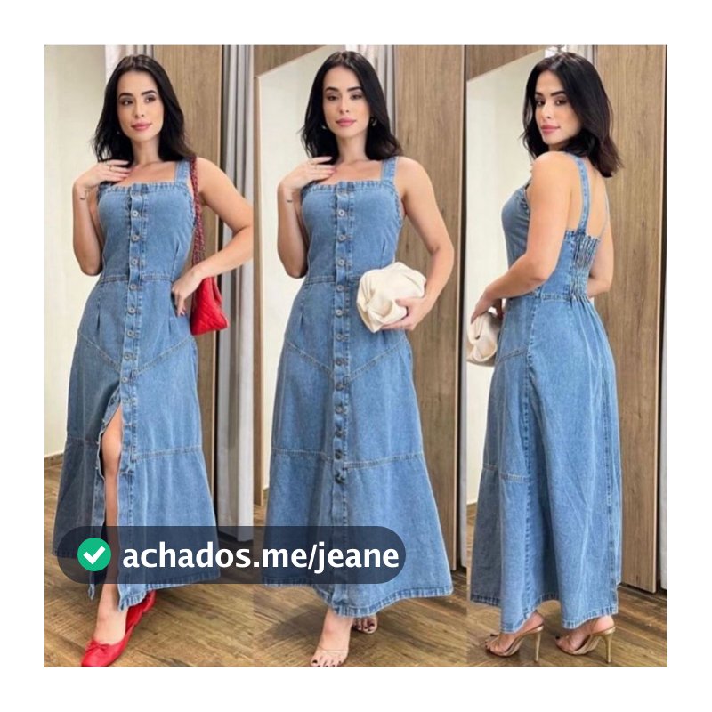 Vestido Jeans Midi, Moda Evangelica