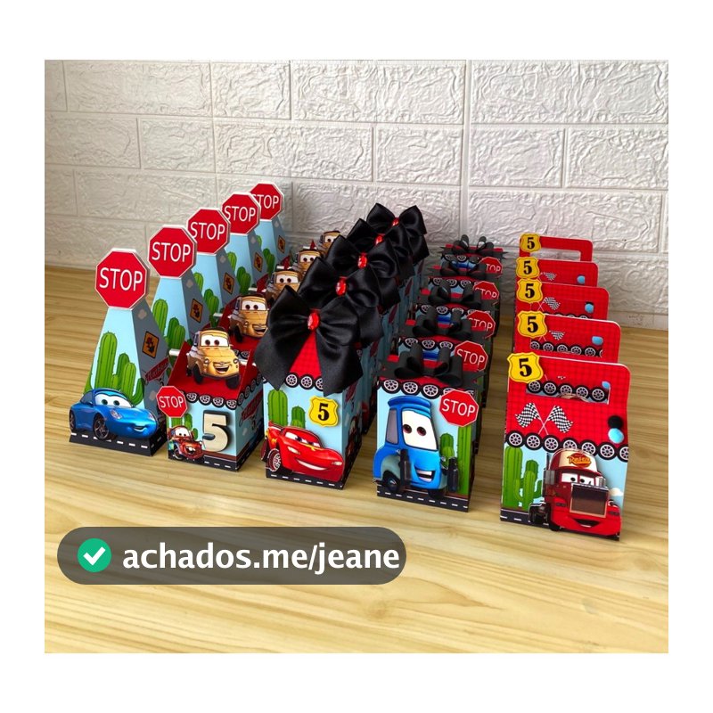 kit personalizado relâmpago mcqueen carros