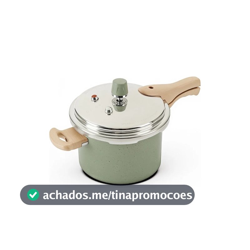 Panela De Pressão 4,4 Litros Com Fundo De Indução E Revestimento Cerâmico Oikos