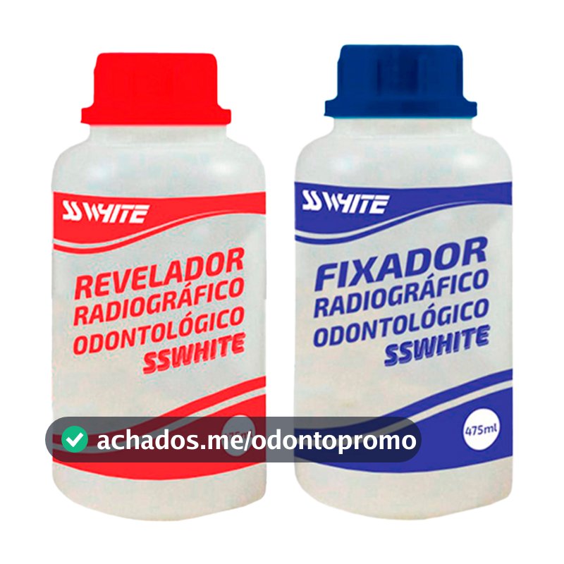 Revelador + Fixador Radiográfico Odontológico Ss White 475ml