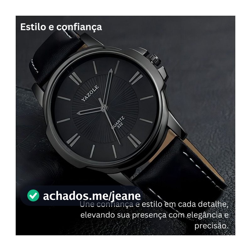 Relógio Masculino De Pulso Social Clássico Casual Original com Pulseira de Couro