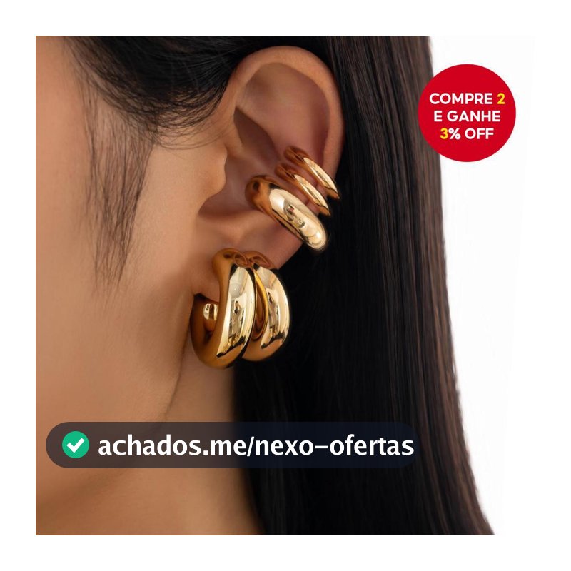 Conjunto de 5 peças de brincos empilháveis e de clip para mulheres, brincos elegantes e simples, acessórios de moda.
