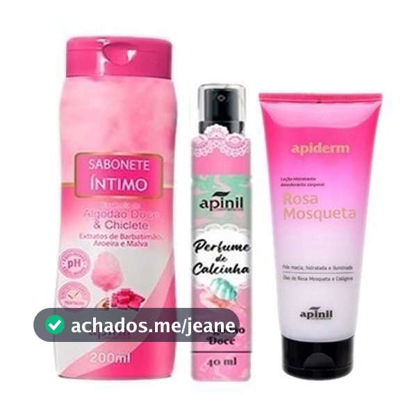 KIT Creme Hidratante + Perfume Intimo + Sabonete Líquido Corporal SEX SHOP