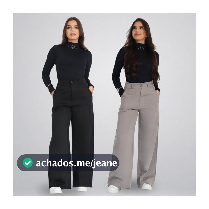 KIT 2 Calças Feminina Alfaiataria Pantalona