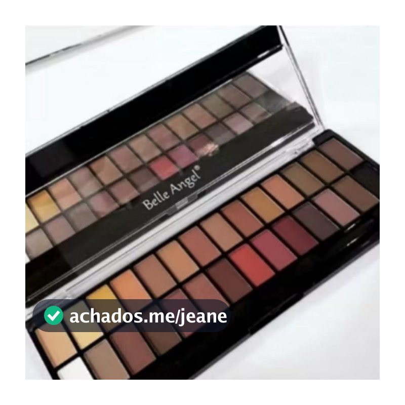 Paleta de sombra belle angel  28 cores matte e nude com pincel B013