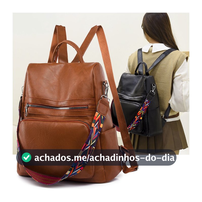 Mochila Feminina De Grande Capacidade À Prova D’água – Couro PU Minimalista Antifurto Para Viagem/Trabalho/Escola
