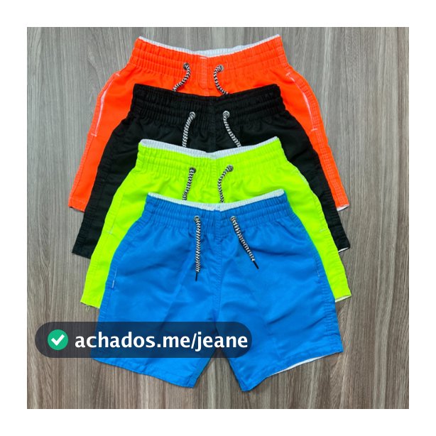 kit 04 shorts tactel menino infantil e juvenil pra escola lazer esportes casual  variadas