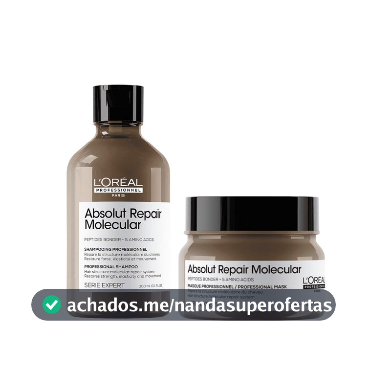 Kit Absolut Repair Molecular Shampoo 300ml e Máscara 250ml - LÓreal