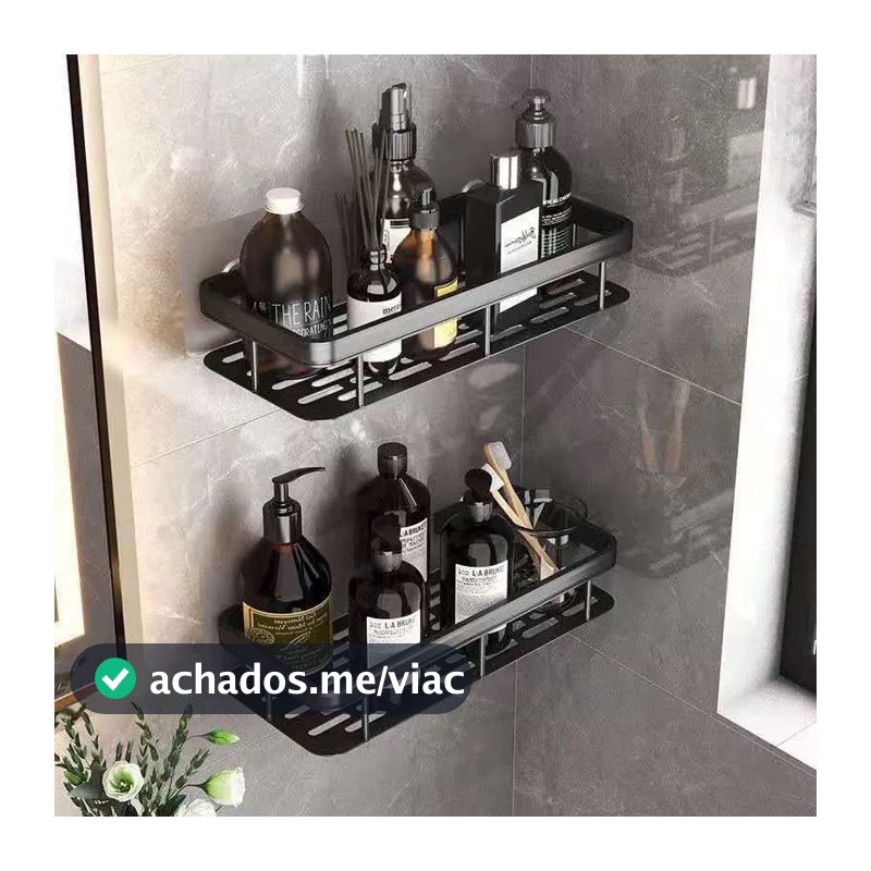 1/2 Peças Suporte de Canto e Reta Porta Shampoo Prateleira Para Banheiro Organizador com Adesivo