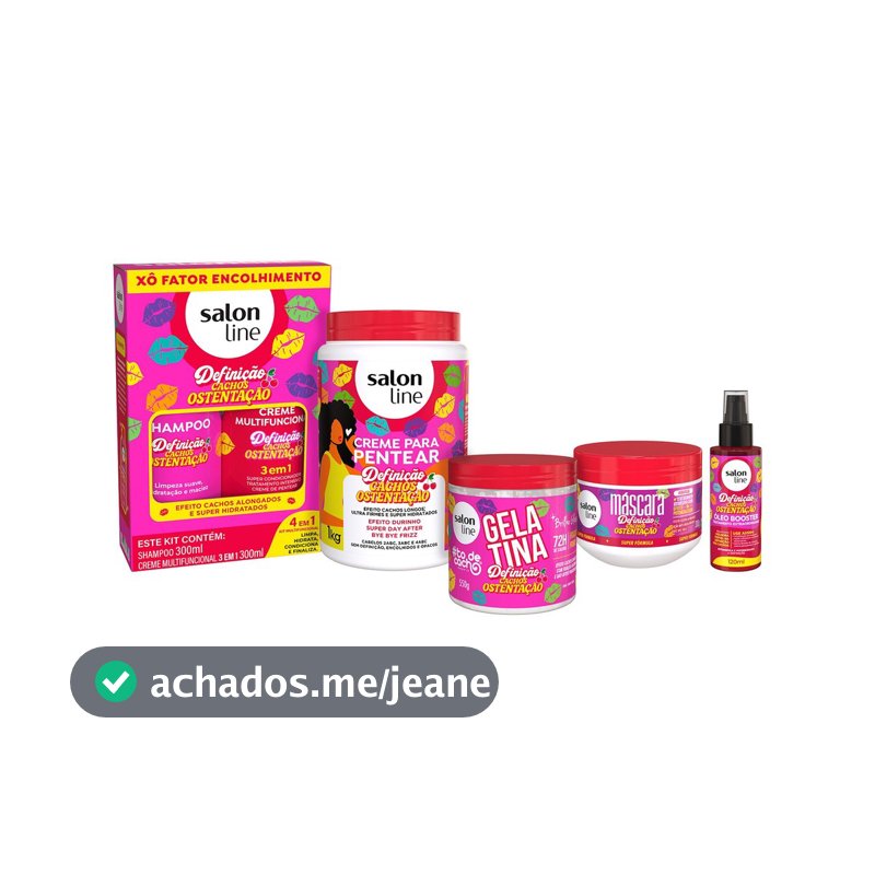 Kit Tratamento e Finalização Cachos Ostentação