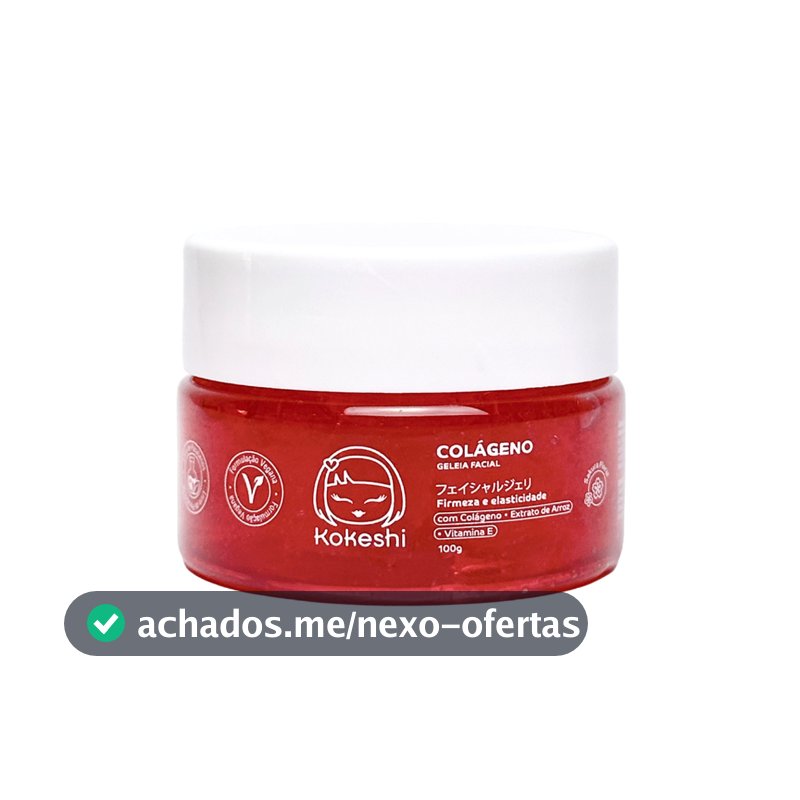 Geleia Hidratante Facial de Colágeno Pele Firme 100g Kokeshi Textura Jelly Cream