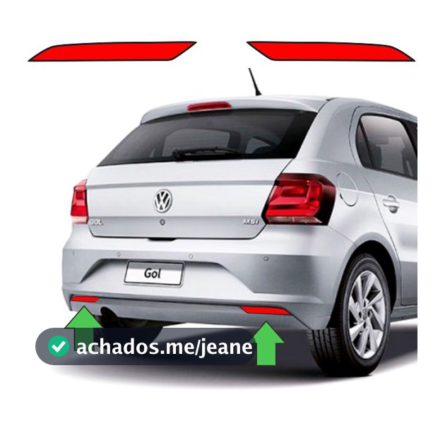 Acessórios Adesivo Refletivo Para Choque Vw Gol G7
