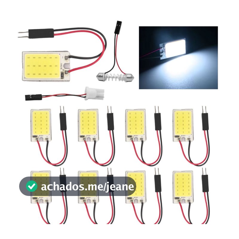 Kit 10 Placa Super Led Cob 16 Chips T10 Torpedo M4