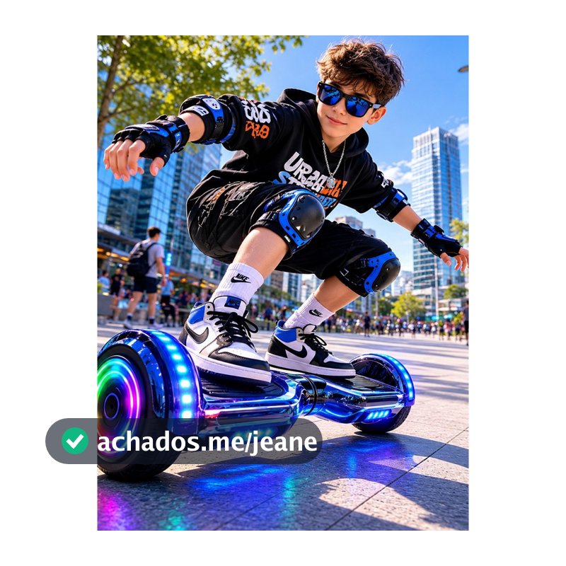 Hoverboard Elétrico Bluetooth LED 6.5 Infantil Adulto