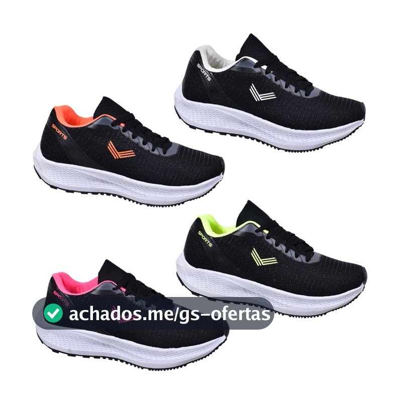Tênis Feminino Esportivo Leve e mácio Academia Corrida