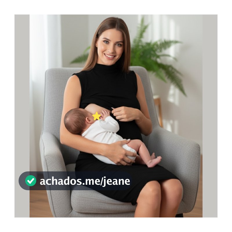 Vestido Amamentação Gestante Regata Sem Mangas
