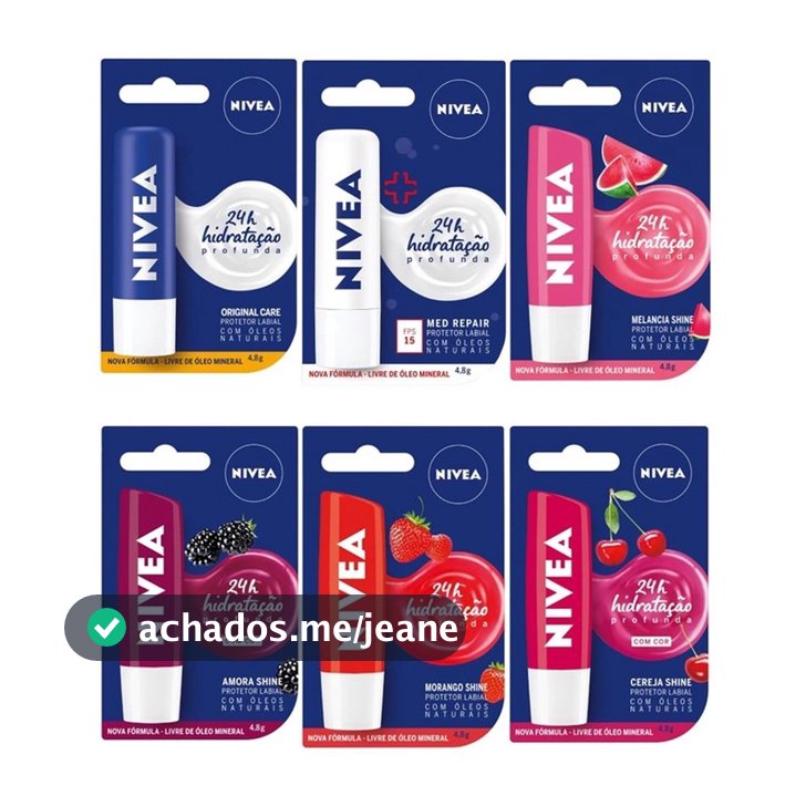 NIVEA - Kit 2 Unidades de Protetor Hidratante Labial - Sabores