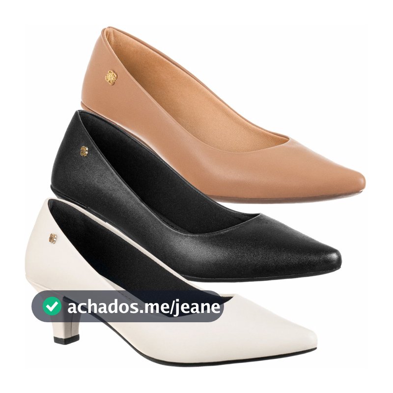 Scarpin feminino bico fino salto baixo fino sapato social