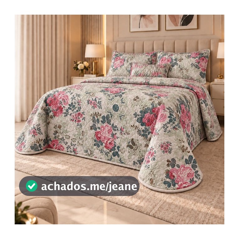 Kit Colcha Cobre Leito Luxo Casal Queen/Box Dupla Face + 2  Porta - Travesseiros | SUPER OFERTA
