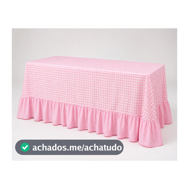 Toalha de mesa xadrez rosa para festa em 4 quatro tamanhos tecido premiun decoração afetiva