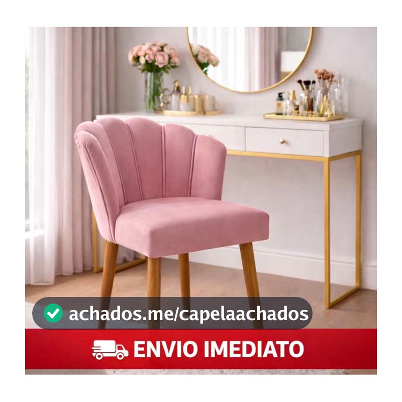 Cadeira para Penteadeira Quarto de Menina Maquiagem Pétala