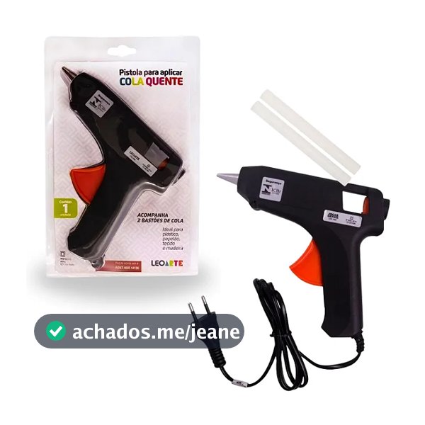 Pistola de Cola Quente Grande + 2 Bastões de Cola