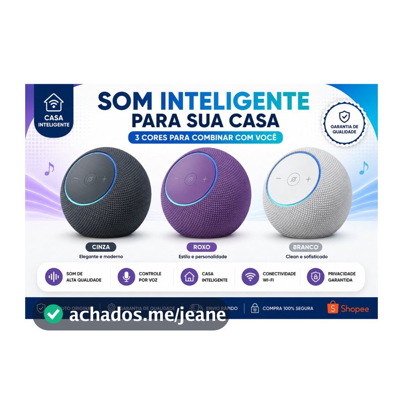 Caixa Som Echo Dot Max Assistente Virtual Alexa
