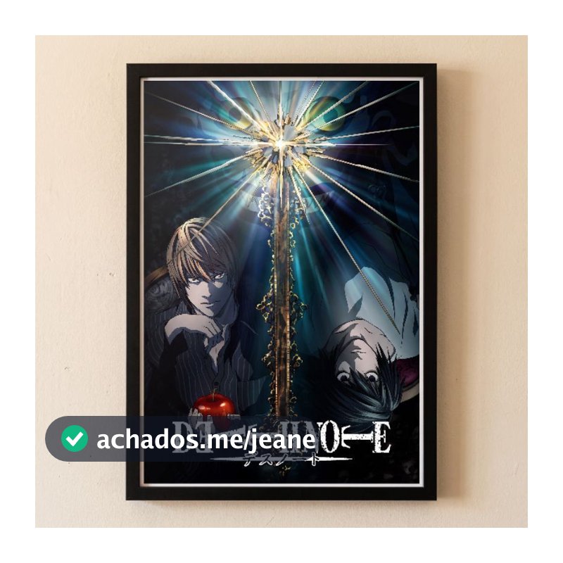 Quadro Decorativo [Death Note] A4 com Moldura Preta