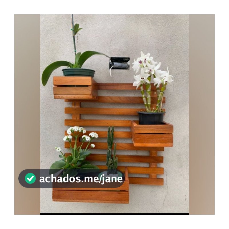 painel vertical de madeira maciça de lei para jardim, floreira com 3 cachepôs,casa nova
