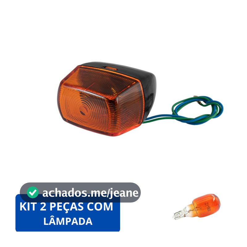 Pisca Seta POP 100/BROS 125/150 /XR200 125/TORNADO 250 Laranja Com Lâmpada - Disponível nas opções com 1, 2 ou 4 unidade
