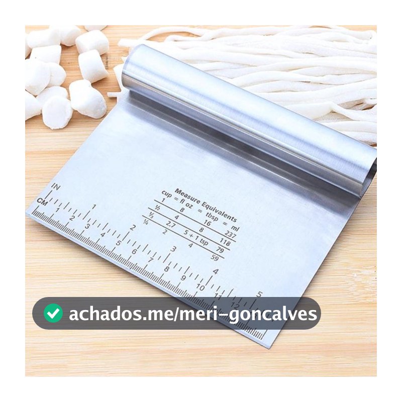 Espátula Em Inox Prática Raspador De Massa Com Cabo Tubular 15cm