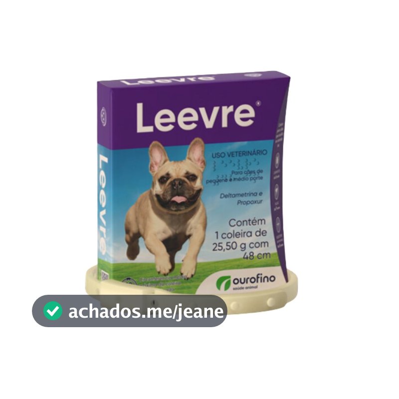 Coleira Para Cães Leevre 48cm P/M Anti Pulgas e Carrapatos
