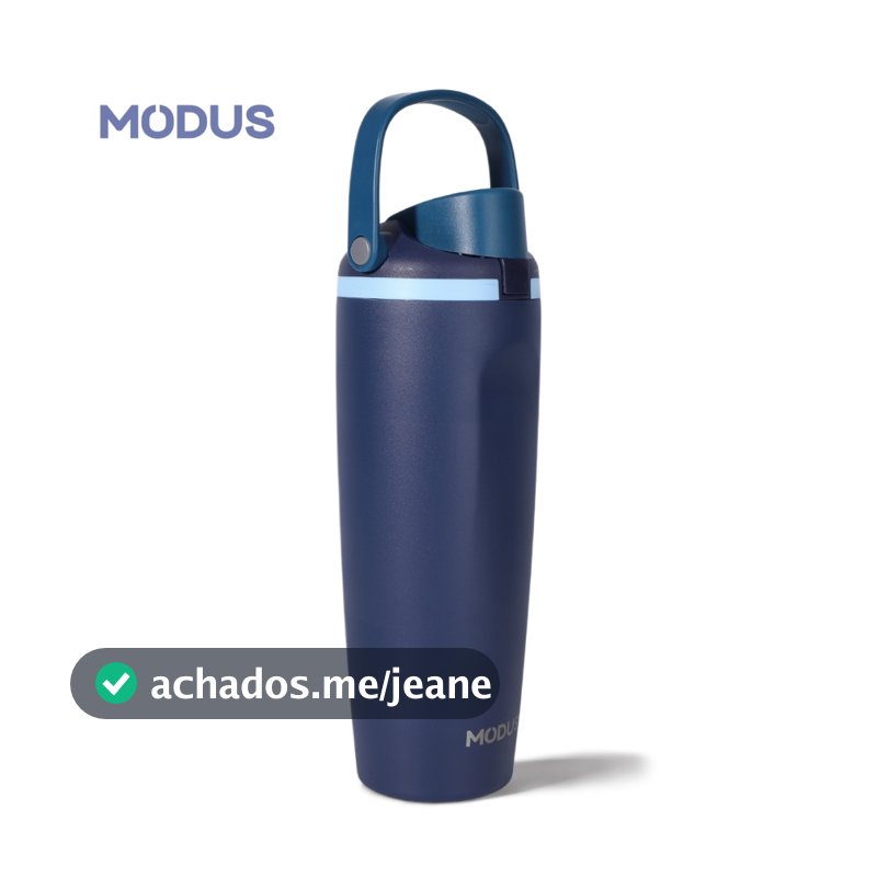 MODUS Garrafa Térmica Grande em Aço Inox com Canudo 900ML- Ideal para o dia a dia, trabalho e passeios