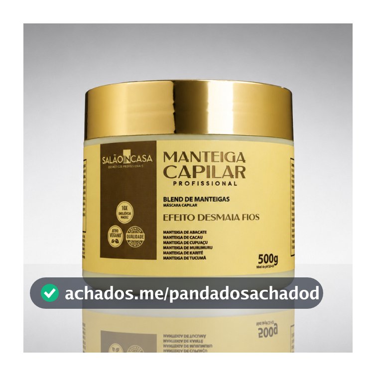 Máscara Capilar Alisa e Nutre 1 Minuto | 6 Manteigas | Desmaia Cabelo | Anti Frizz | Salão In Casa