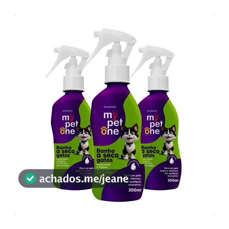 Kit 3 Banho a Seco para Gatos 300mL - MyPetOne