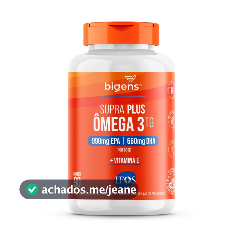 Bigens Supra Plus Ômega 3, 990mg EPA