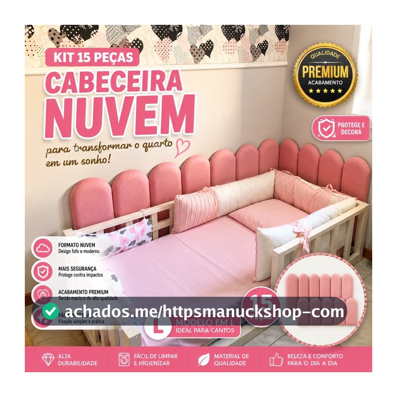 KIT 15 PLACAS PARA CABECEIRA NUVEM DE CAMA DE SOLTEIRO EM L MODULAR
