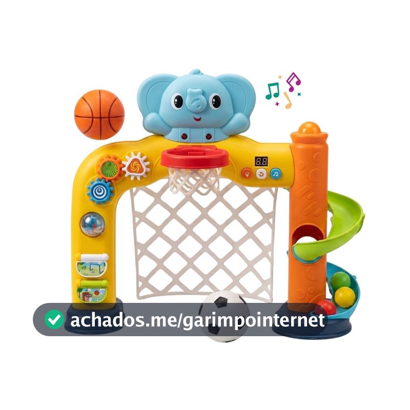 Brinquedo Trave De Futebol Infantil Interativa Musical Basquete Torre Bolinhas Chocalho Funny Maxi Baby