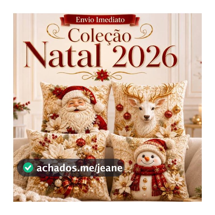 Kit Almofadas Decorativas 45x45 Estampas Natalinas Páscoa  Dia das Mães
