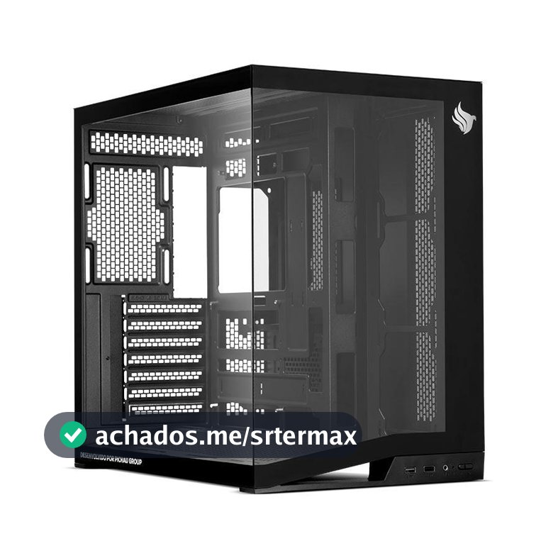 Gabinete Gamer Pichau Osiris PRO, Mid-Tower, Lateral de Vidro, Preto, PG-OSIP-BK