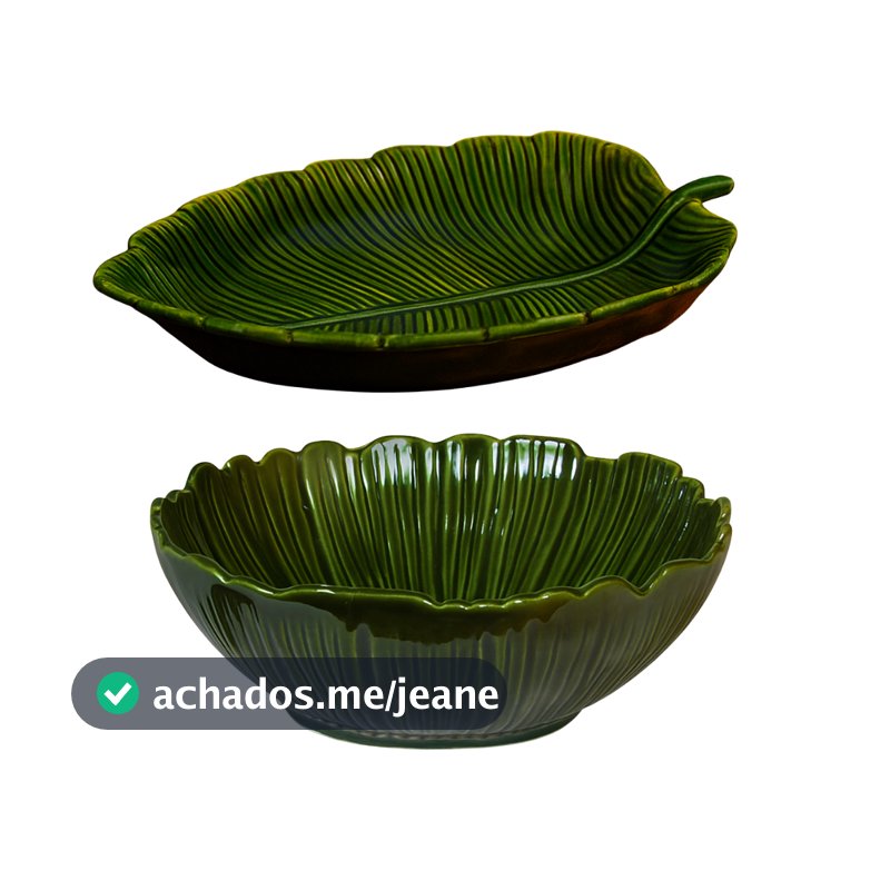 Kit Travessa Amazônia e Tigela Grande Saladeira Decoração Cozinha Sala