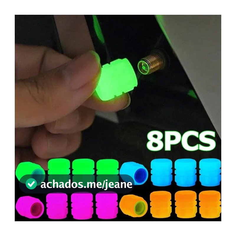 2/4/8 Pçs Tampas De Válvula Luminosas Fluorescente Noite Brilhante Carro Motocicleta Bicicleta Roda Pneu Hub Luminosa