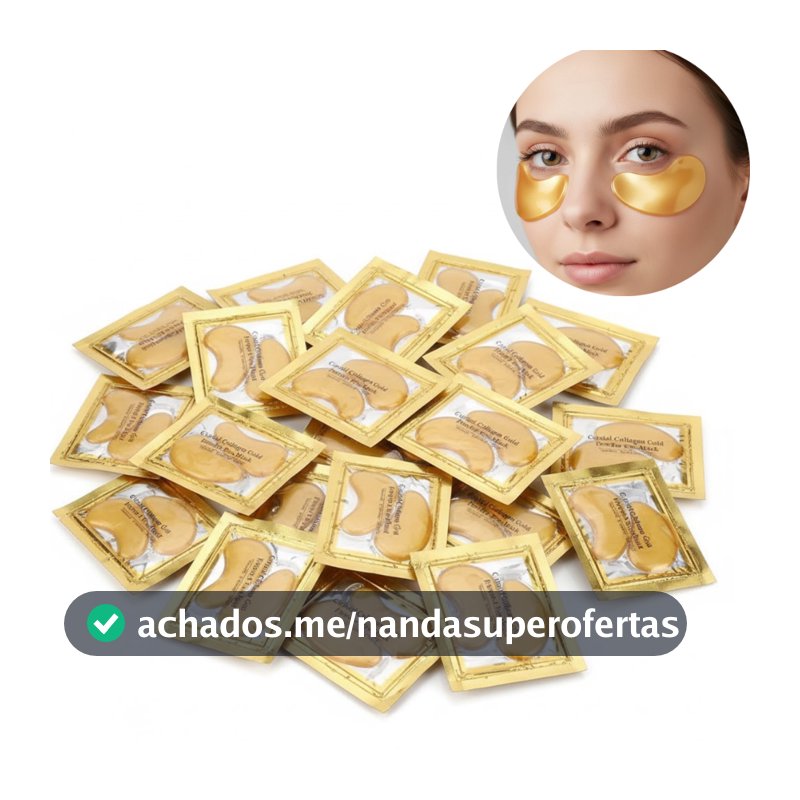 Kit Máscaras Colágeno Trata Olheiras Adesivo Antirrugas Gel Pads Skin Care Tratamento Olhos