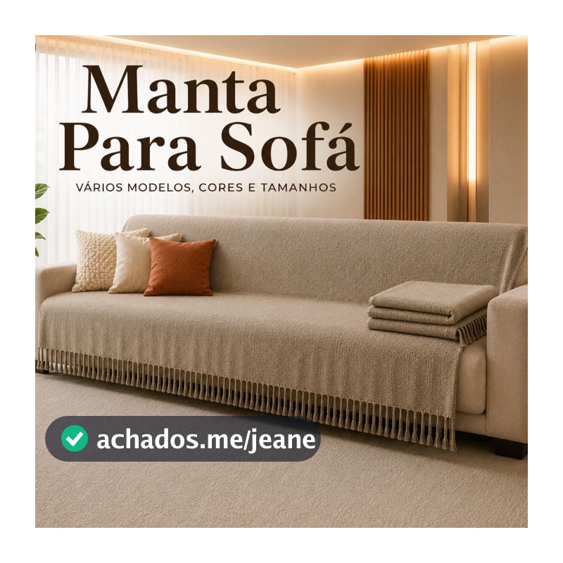Manta Para Sofá Tipo Capa Luxuosa 4,00M x 1,80M / 3,00M x 1,80 / 2,40 x 1,80 / 2,10 x 1,20  Manta Gigante Super King