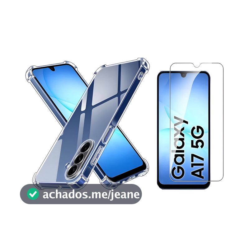 Capa Case Capinha Anti Impacto Compatível Com Galaxy A17 + Película 3D Vidro Temperado