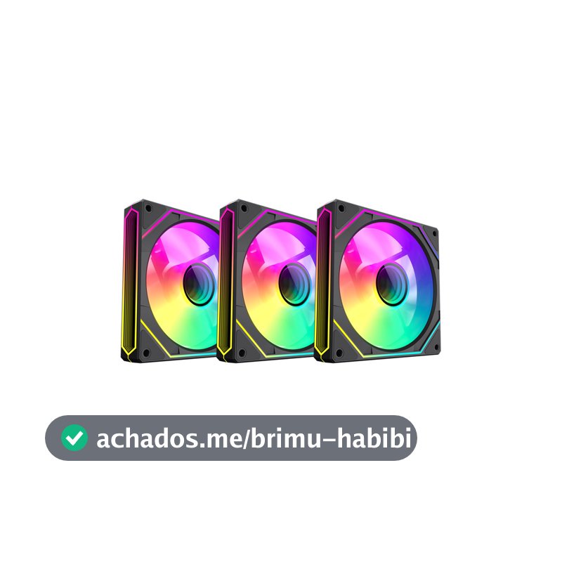 KIT 3 FAN ARGB GAMEMAX NEVIHTA  FN12A-S8I-BK