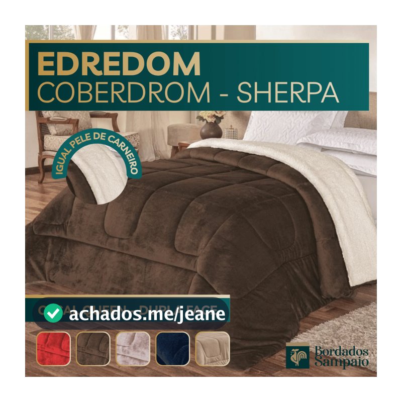 Edredom Sherpa Cobertor Manta Coberdrom Casal Queen Dupla Face (IMITA PELE DE CARNEIRO) SOFT FELPUDO