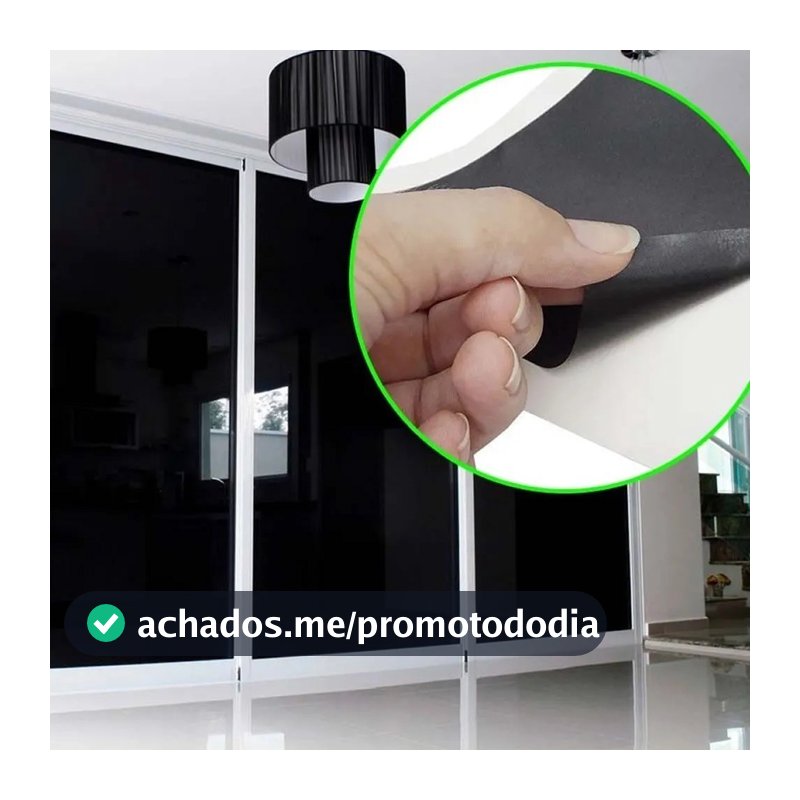 Adesivo Blackout Preto para Bloquear a Luz Solar em Portas e Janelas