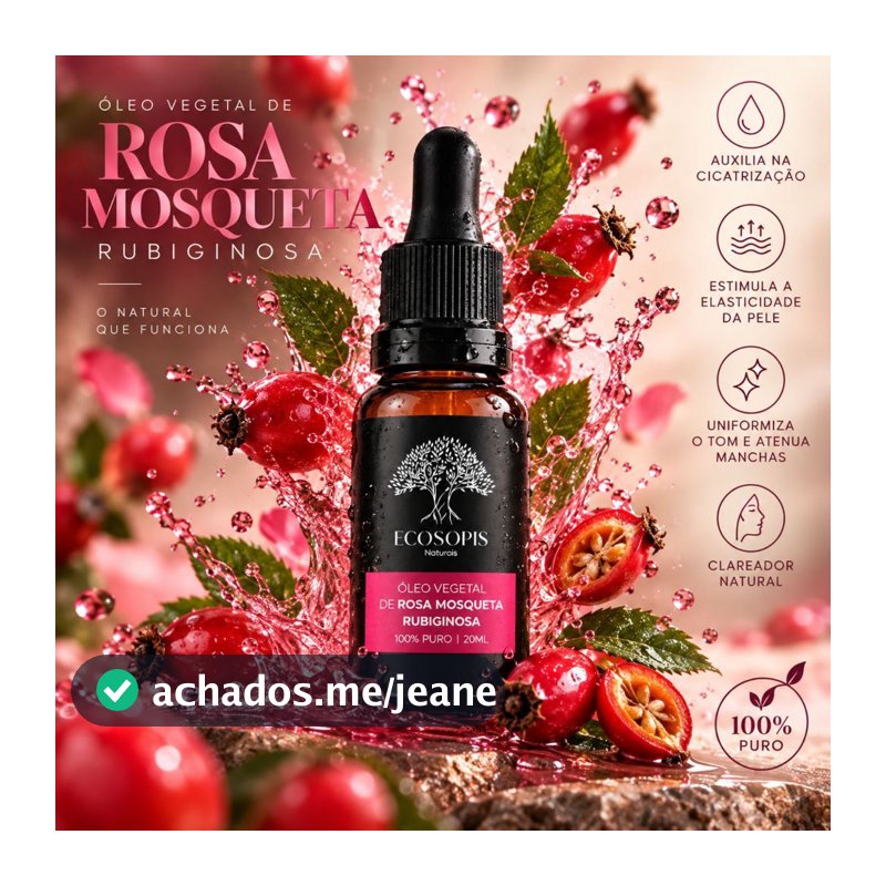 Óleo Vegetal de Rosa Mosqueta Rubiginosa 100% Puro