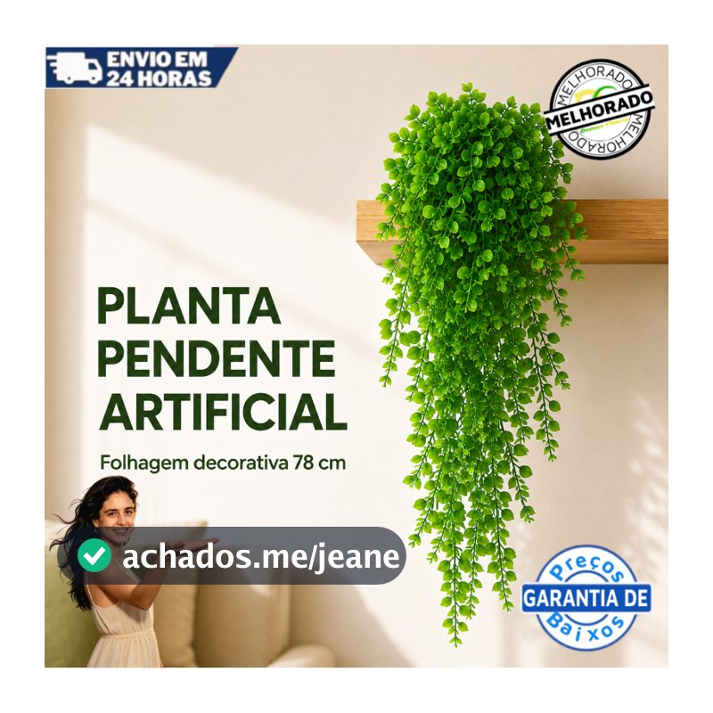Planta Pendurada Verde Artificial Parede Folhagem Para Decoração e etc